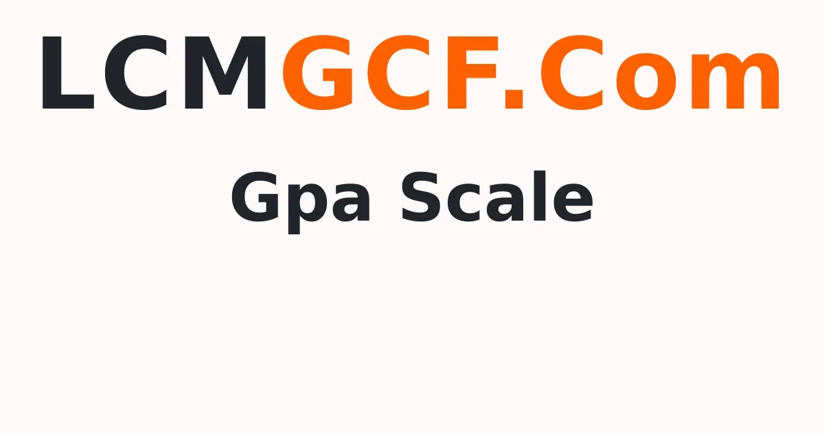 GPA Scale 3.0