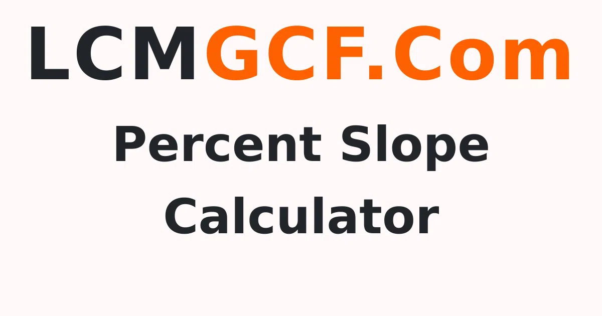 Percent Slope Calculator