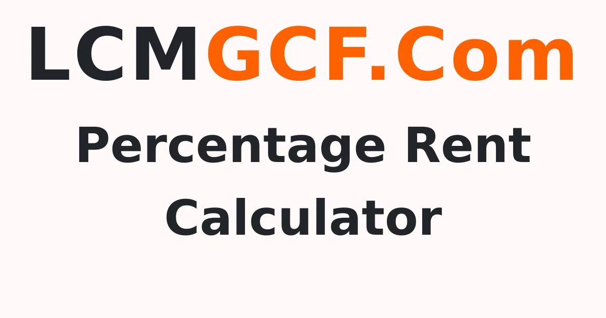 Percentage Rent Calculator